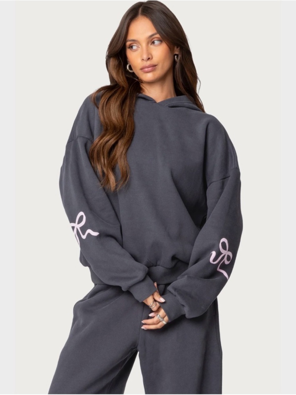 Edikted dark grey hoodie